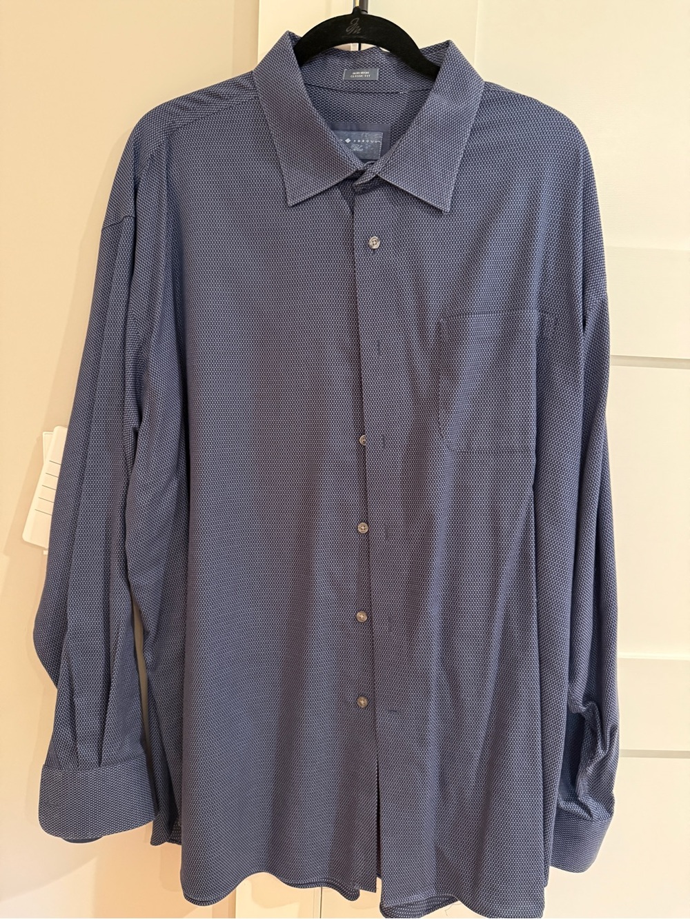 Joseph Abboud Blue Microdot Long-Sleeve Dress Shirt